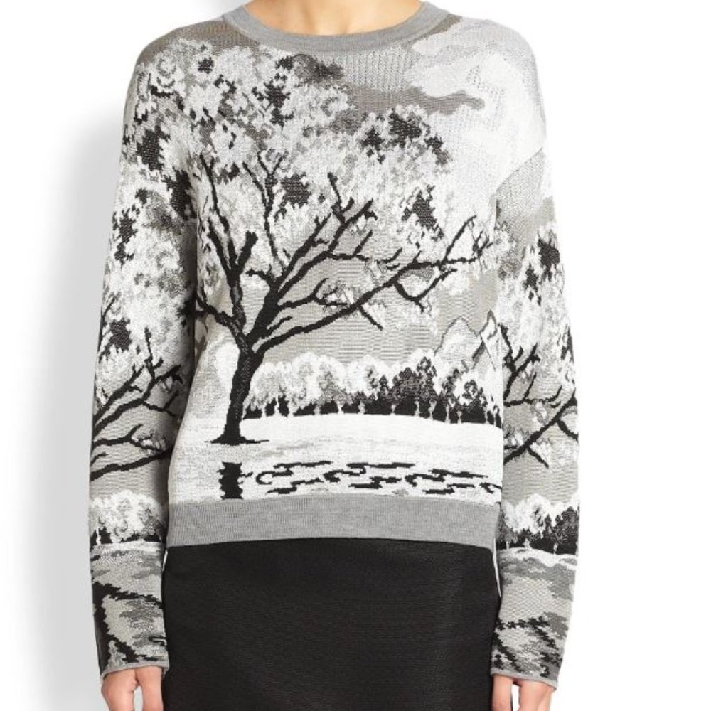Mary Katrantzou Winter Landscape Intarsia Sweater (Size M, runs smaller S-XS)